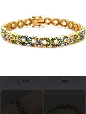 Joan Rivers Gold-Tone Multi-Colored Crystal Tennis Bracelet